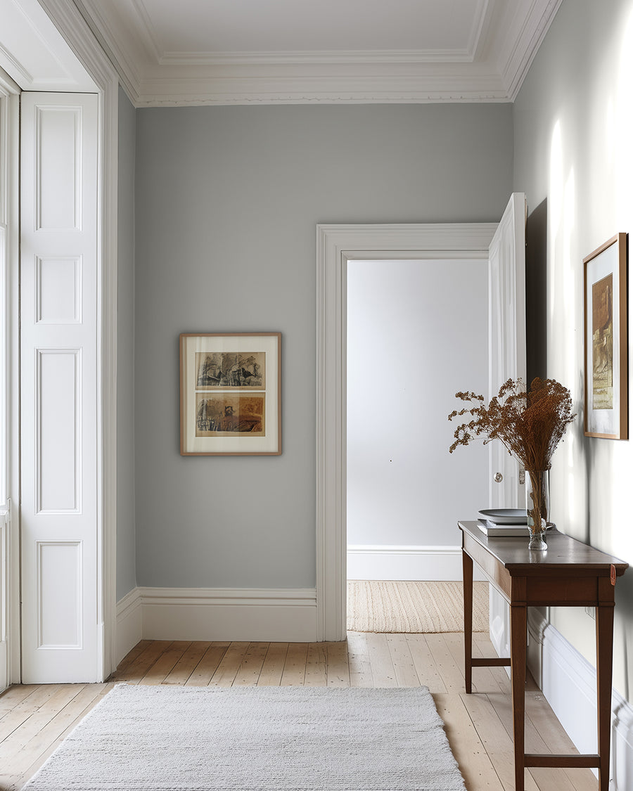 Hallway painted in Lick Grey 01