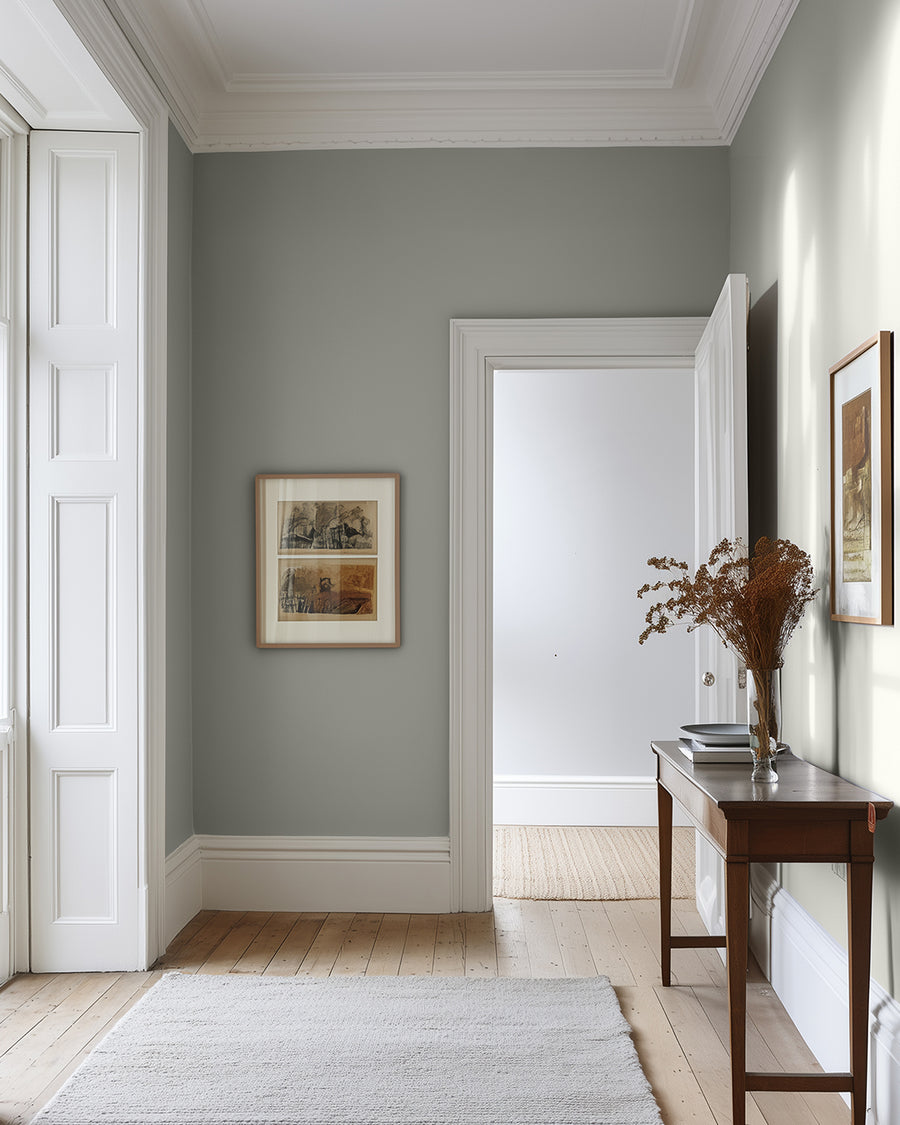 Hallway painted in Lick Grey 04