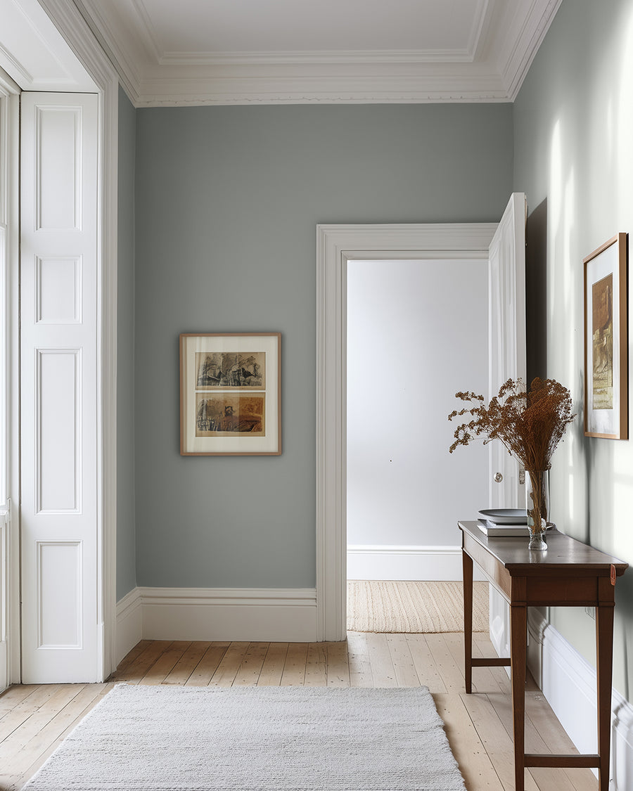 Hallway painted in Lick Grey 18