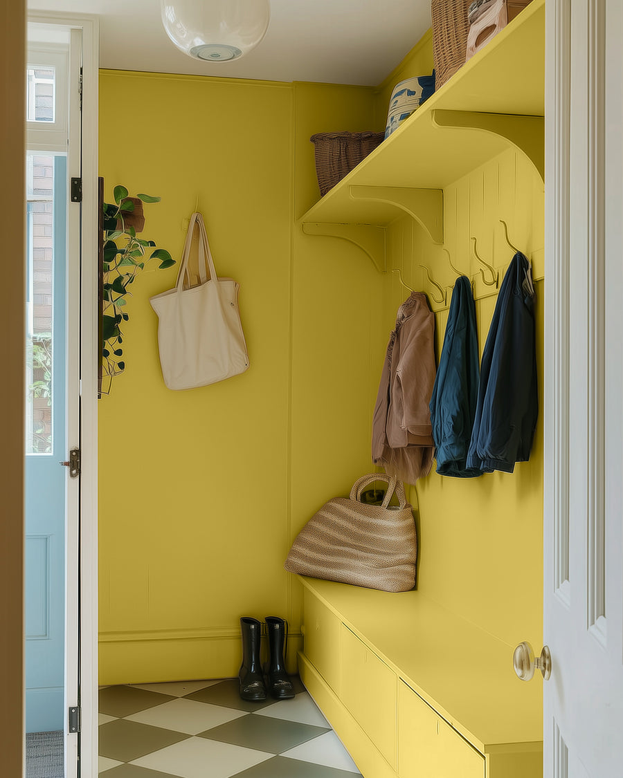 Boot room painted in Lick Yellow 06