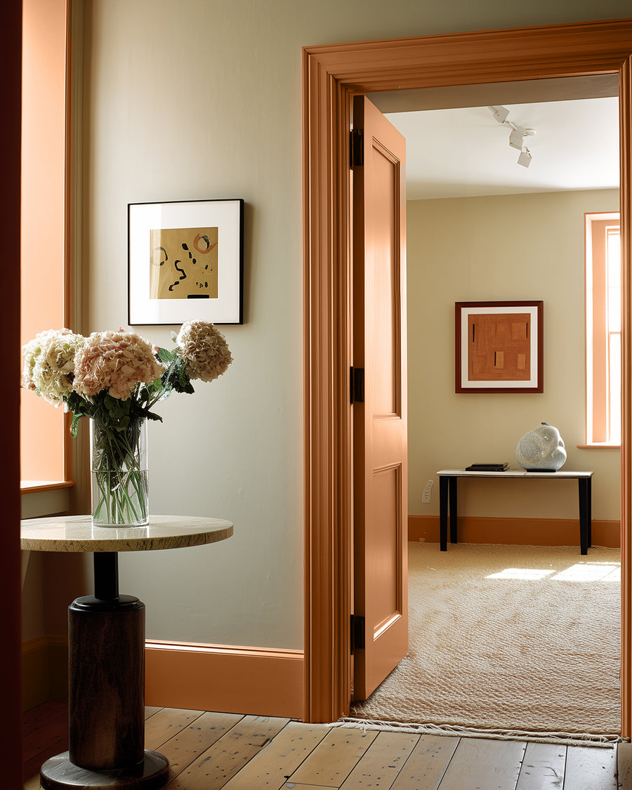 Hallway painted in Lick Orange 02