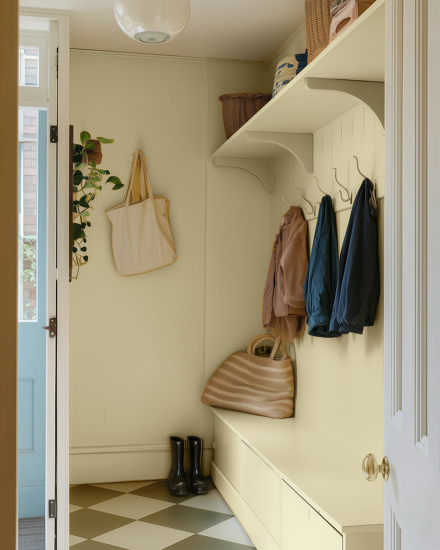 Boot room painted in Lick Yellow 05