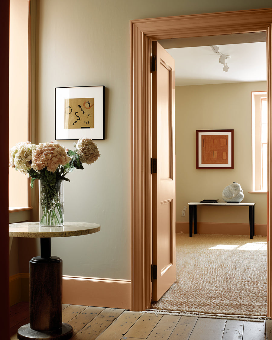 Hallway painted in Lick Orange 03