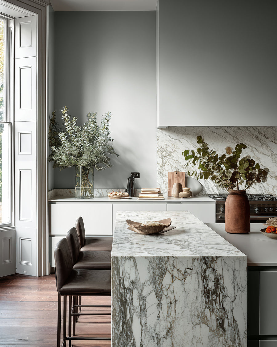 Kitchen painted in Lick Grey 18