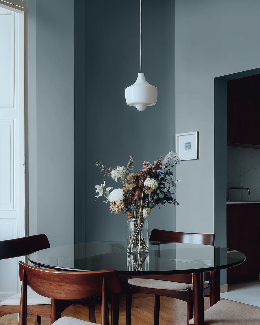 Dining room painted in Lick Teal 01