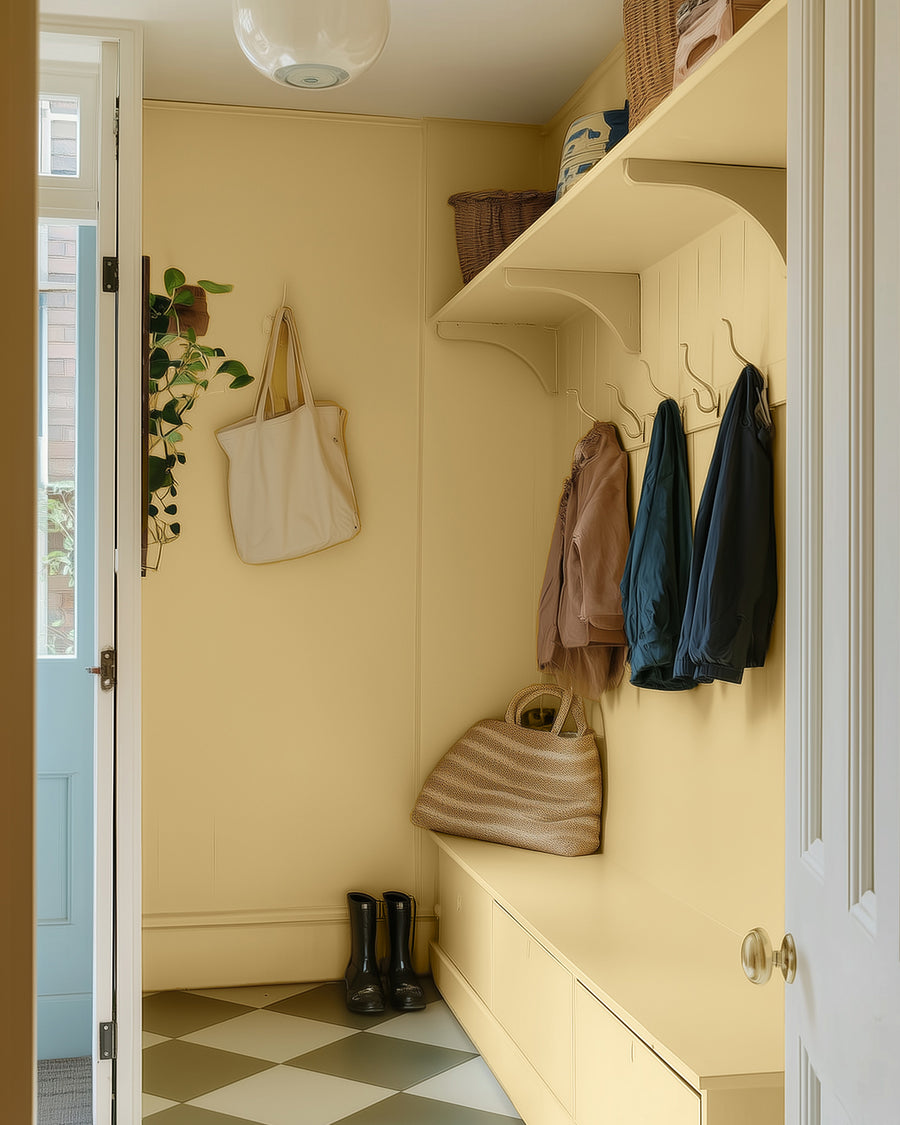 Boot room painted in Lick Yellow 07