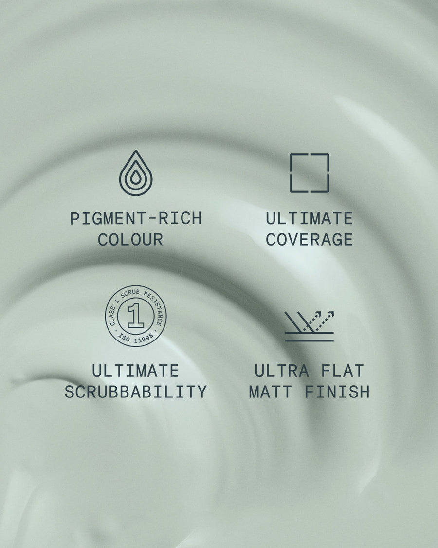 Supreme paint is ultra flat matt and pigment rich with ultimate coverage and scrubbability