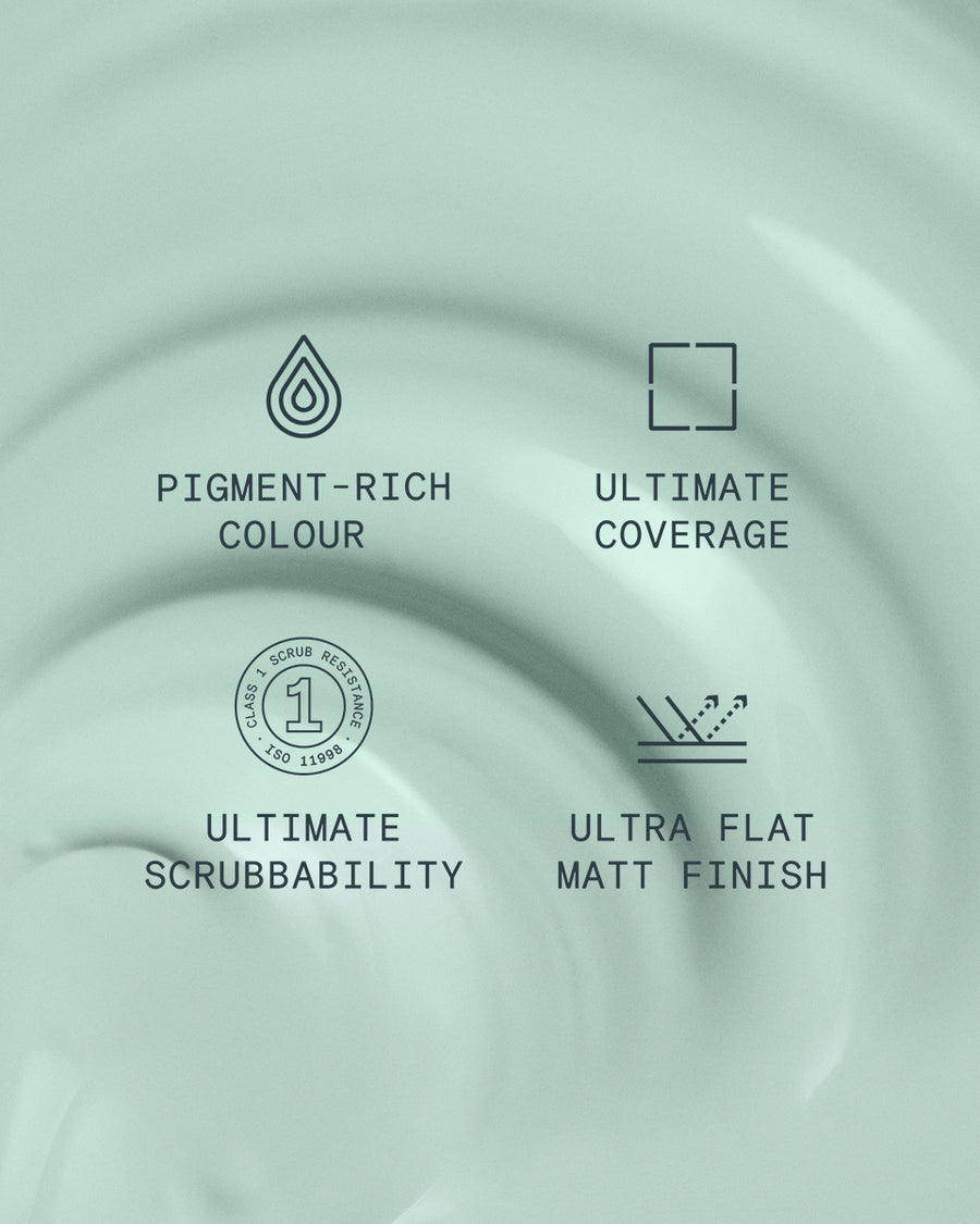 Supreme paint is ultra flat matt and pigment rich with ultimate coverage and scrubbability