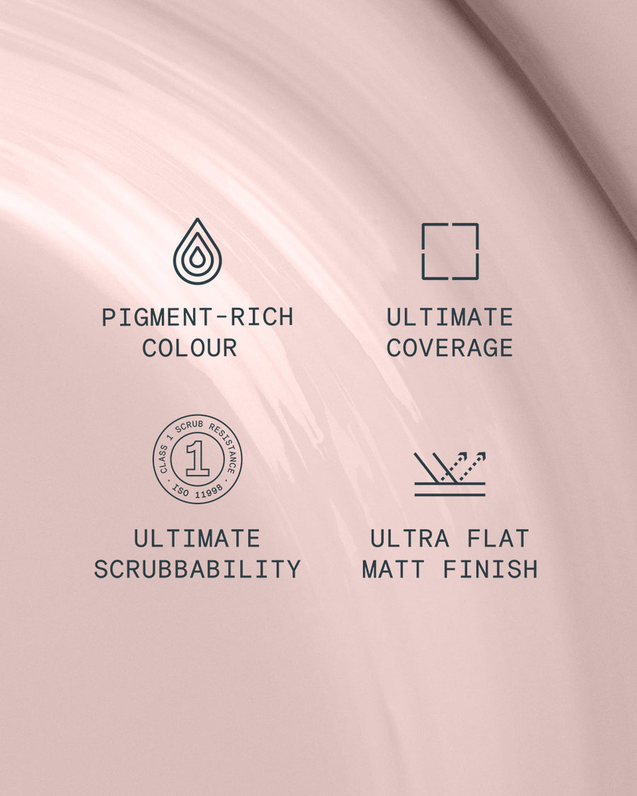 Supreme paint is ultra flat matt and pigment rich with ultimate coverage and scrubbability