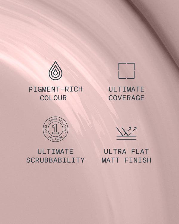 Supreme paint is ultra flat matt and pigment rich with ultimate coverage and scrubbability