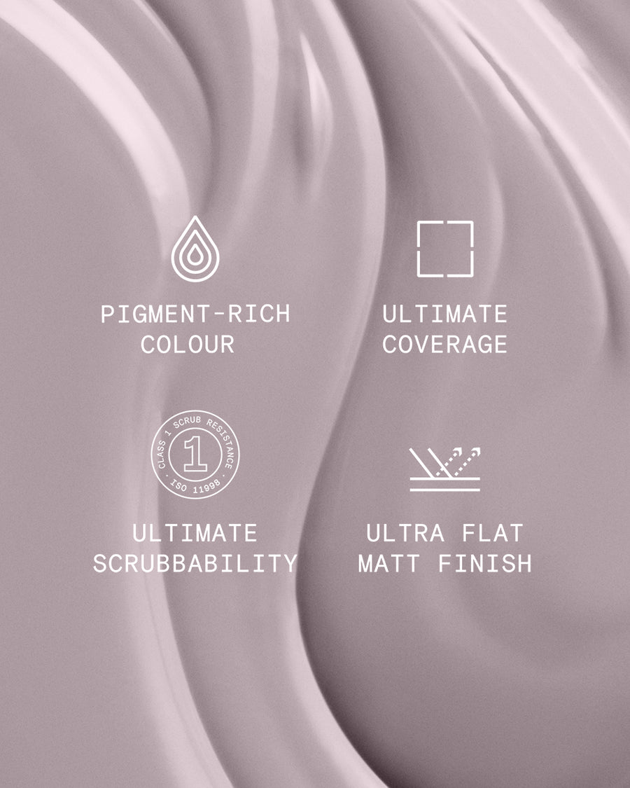 Supreme paint is ultra flat matt and pigment rich with ultimate coverage and scrubbability