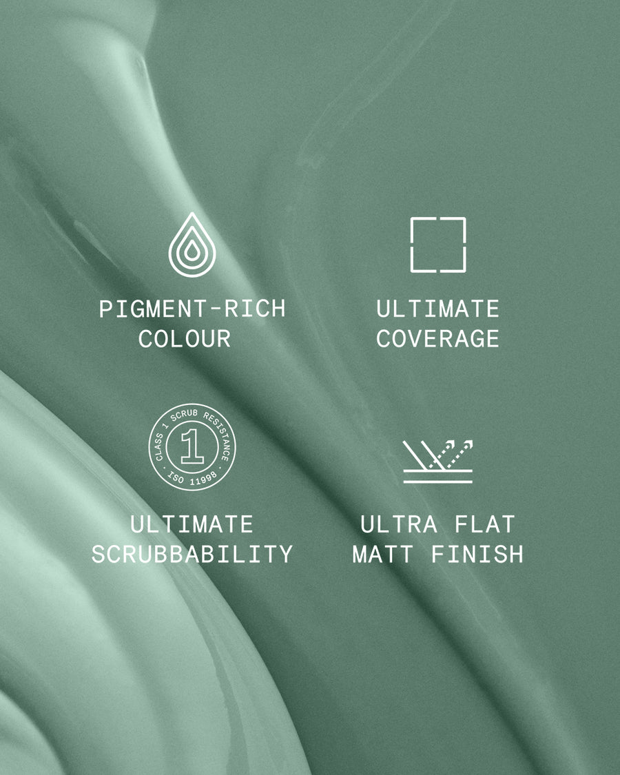 Supreme paint is ultra flat matt and pigment rich with ultimate coverage and scrubbability