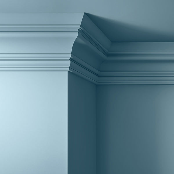 Walls, ceilings and coving painted in Lick Blue 04