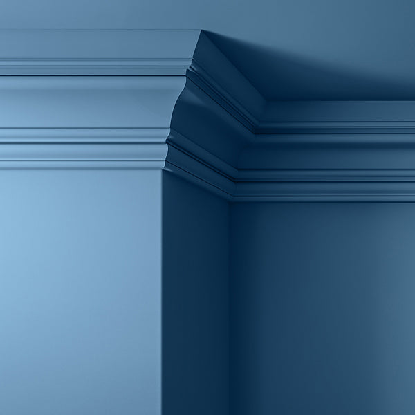 Walls, ceilings and coving painted in Lick Blue 05