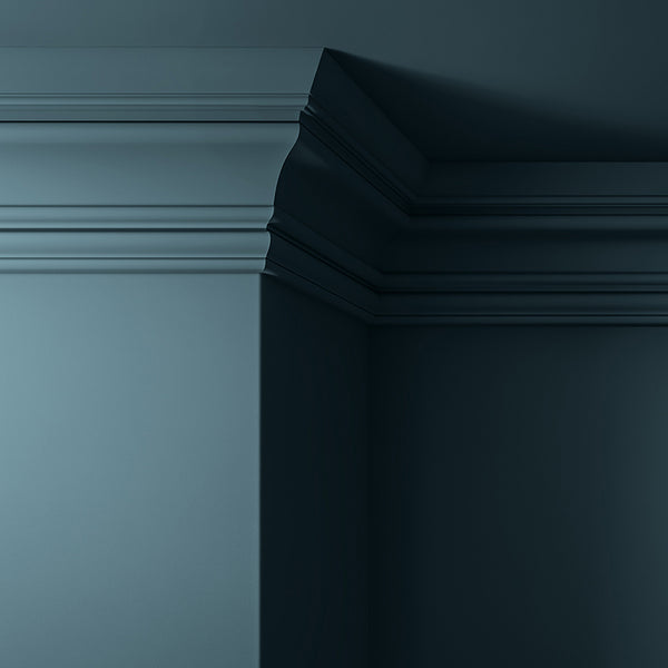 Walls, ceilings and coving painted in Lick Blue 07