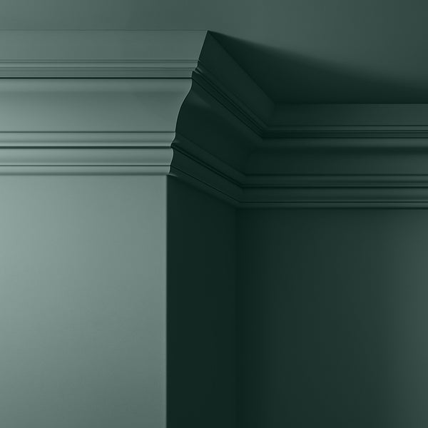 Walls, ceilings and coving painted in Lick Green 04