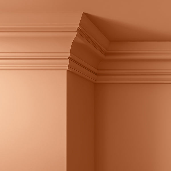 Walls, ceilings and coving painted in Lick Orange 05