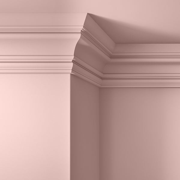 Walls, ceilings and coving painted in Lick Pink 03