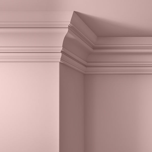 Walls, ceilings and coving painted in Lick Pink 05