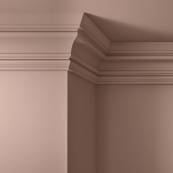 Walls, ceilings and coving painted in Lick Pink 08