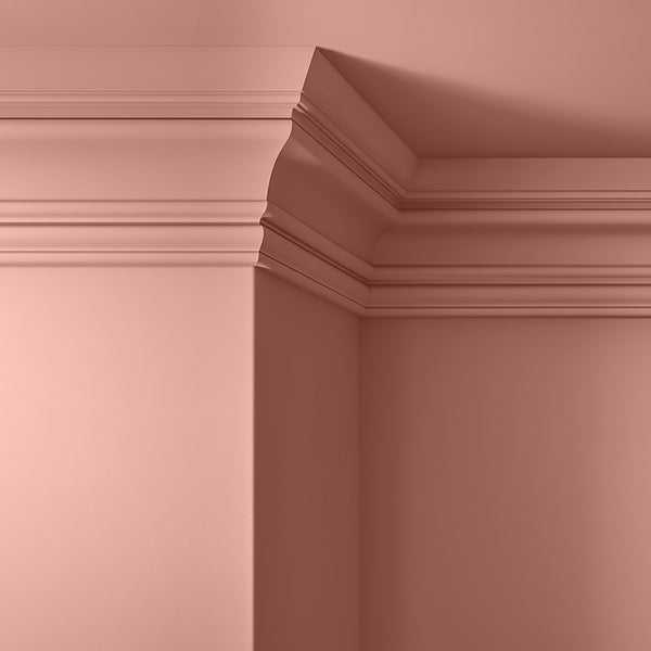 Walls, ceilings and coving painted in Lick Pink 09