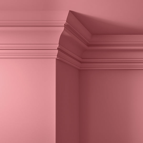 Walls, ceilings and coving painted in Lick Pink 12