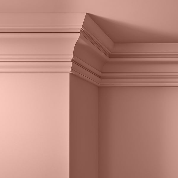 Walls, ceilings and coving painted in Lick Pink 13