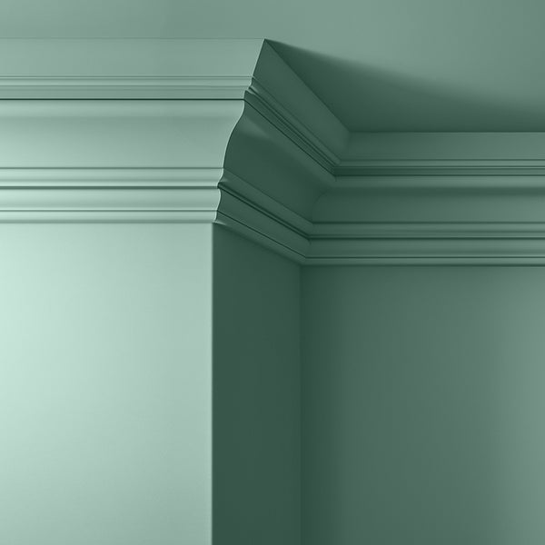 Walls, ceilings and coving painted in Lick Teal 04
