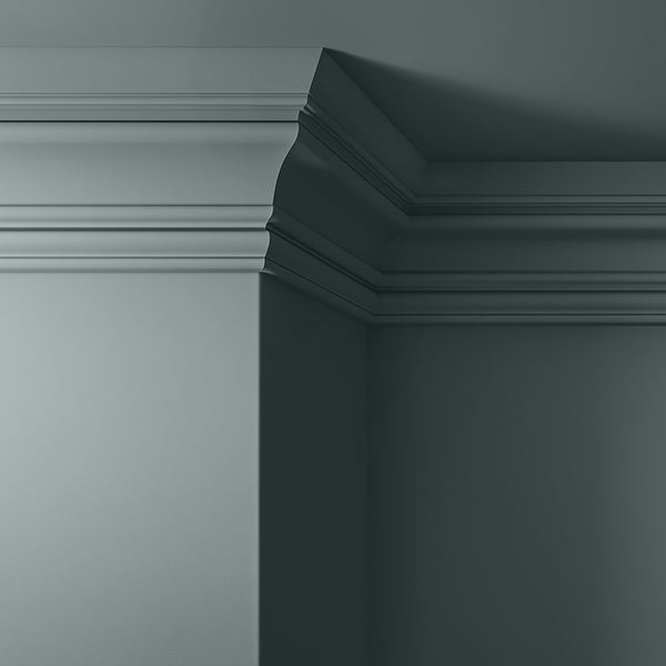 Walls, ceilings and coving painted in Lick Teal 02