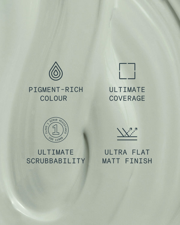 Supreme paint is ultra flat matt and pigment rich with ultimate coverage and scrubbability