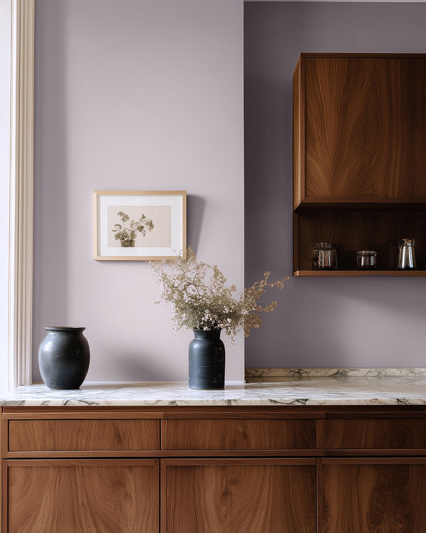 Kitchen painted in Lick Purple 06