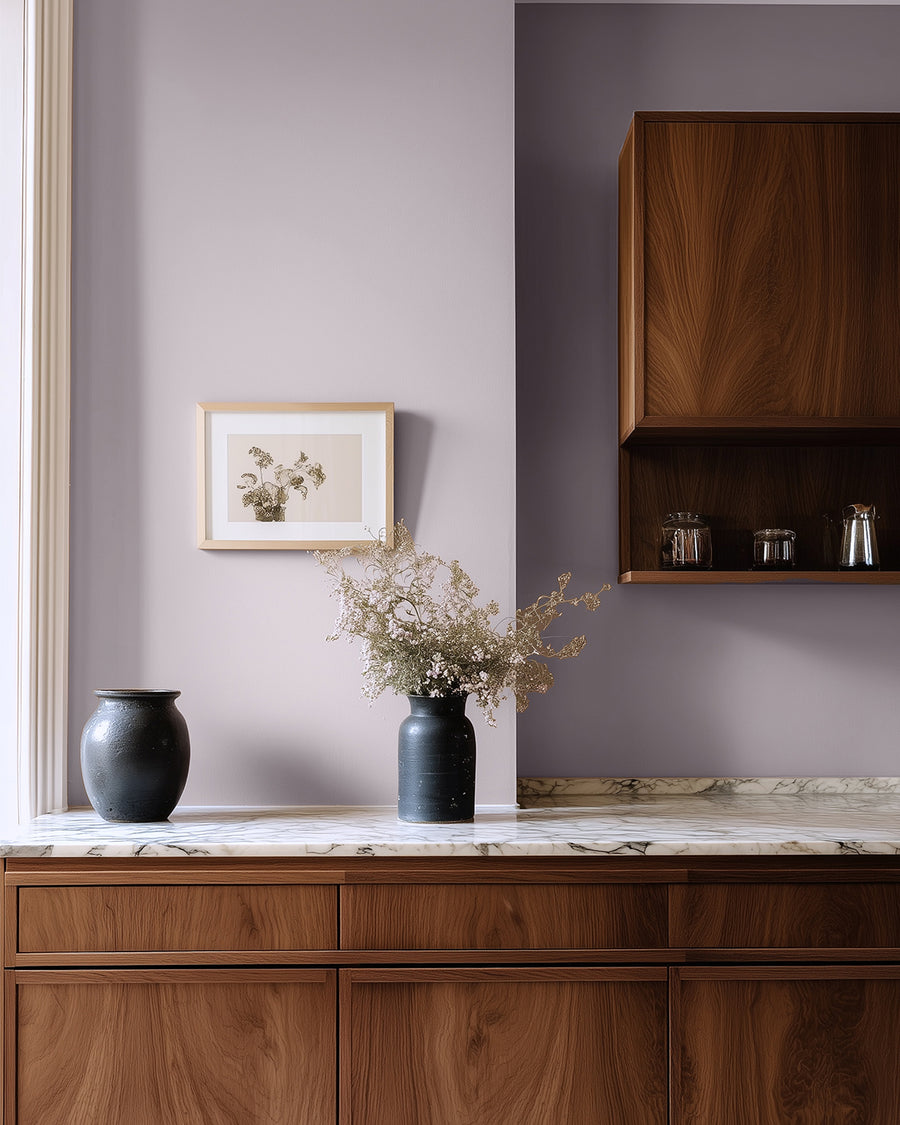 Kitchen painted in Lick Purple 06