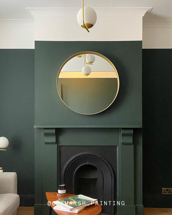 A bedroom painted in Green 06