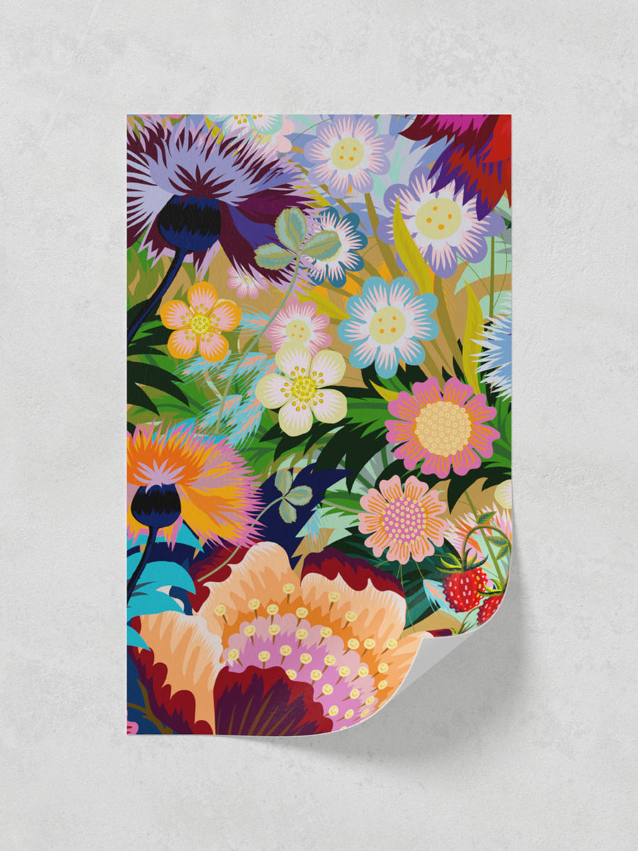 Lick paste the wall sample in Bloomastic 01 wallpaper print