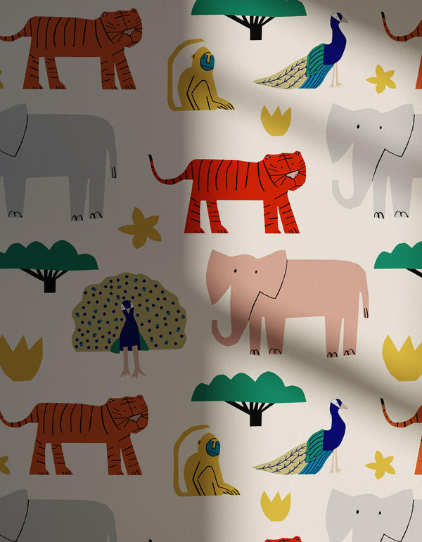 Shadowed wall decorated in Safari 01