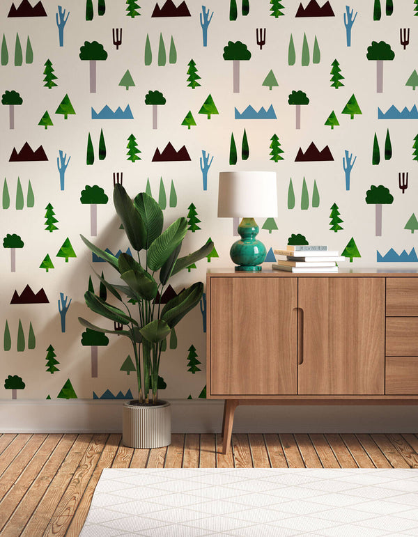 Hallway decorated in Trees 01