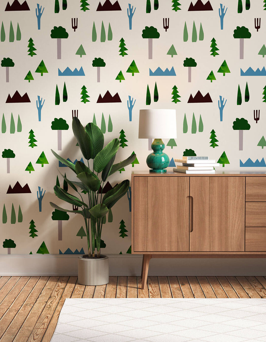 Hallway decorated in Trees 01