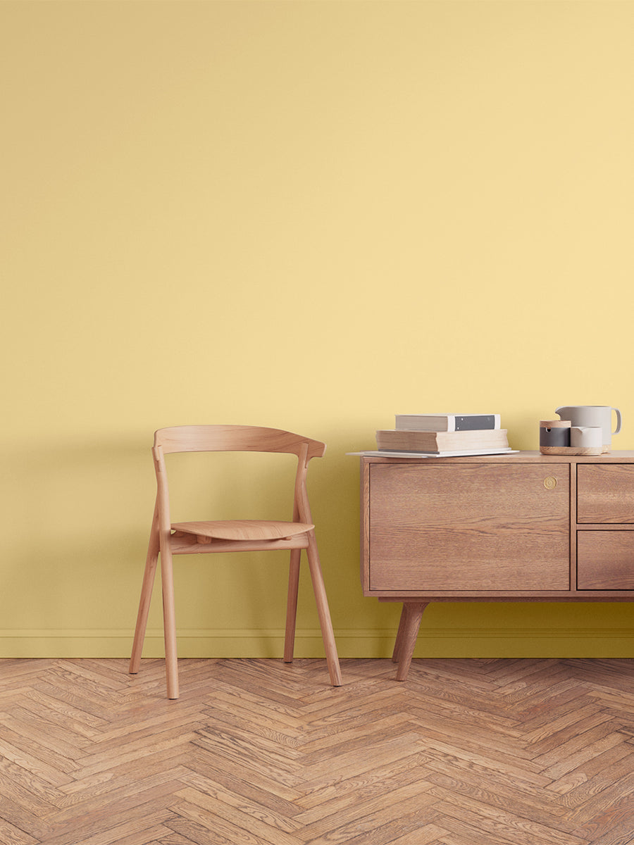Office decorated in Lick Yellow 08 paint shade