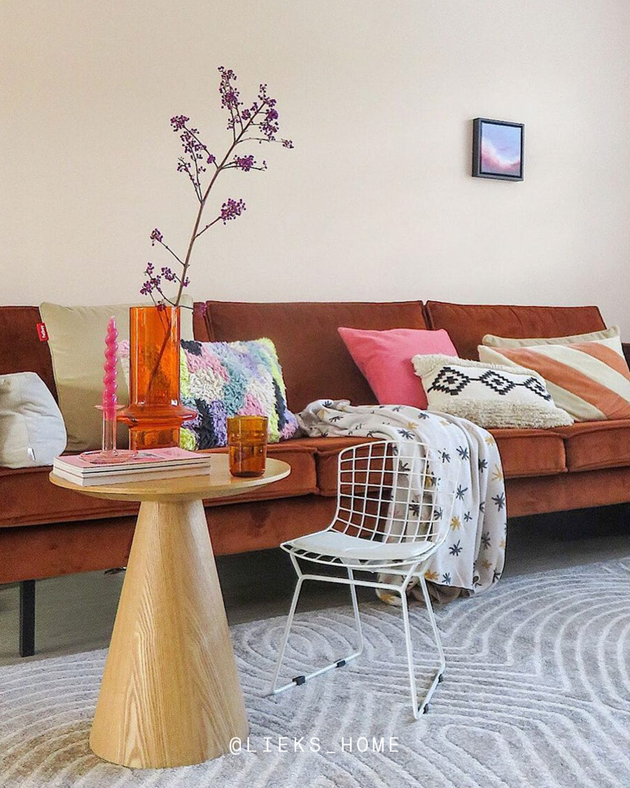 A living room decorated in Lick White 06