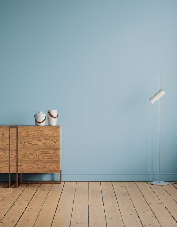 Hallway decorated in Lick Blue 04 paint shade